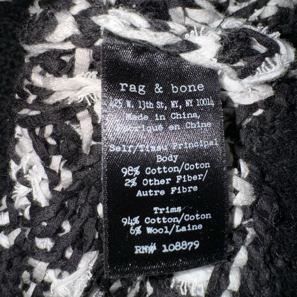 Rag & Bone Womens Cotton Chunky Knit Long Sleeve Viola Sweater Black Size M - Picture 5 of 5